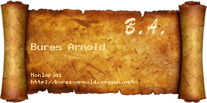 Bures Arnold névjegykártya